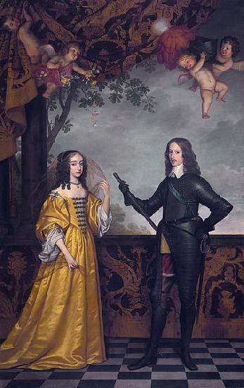 Gerard van Honthorst Willem II (1626-50), prince of Orange, and his wife Maria Stuart oil painting image